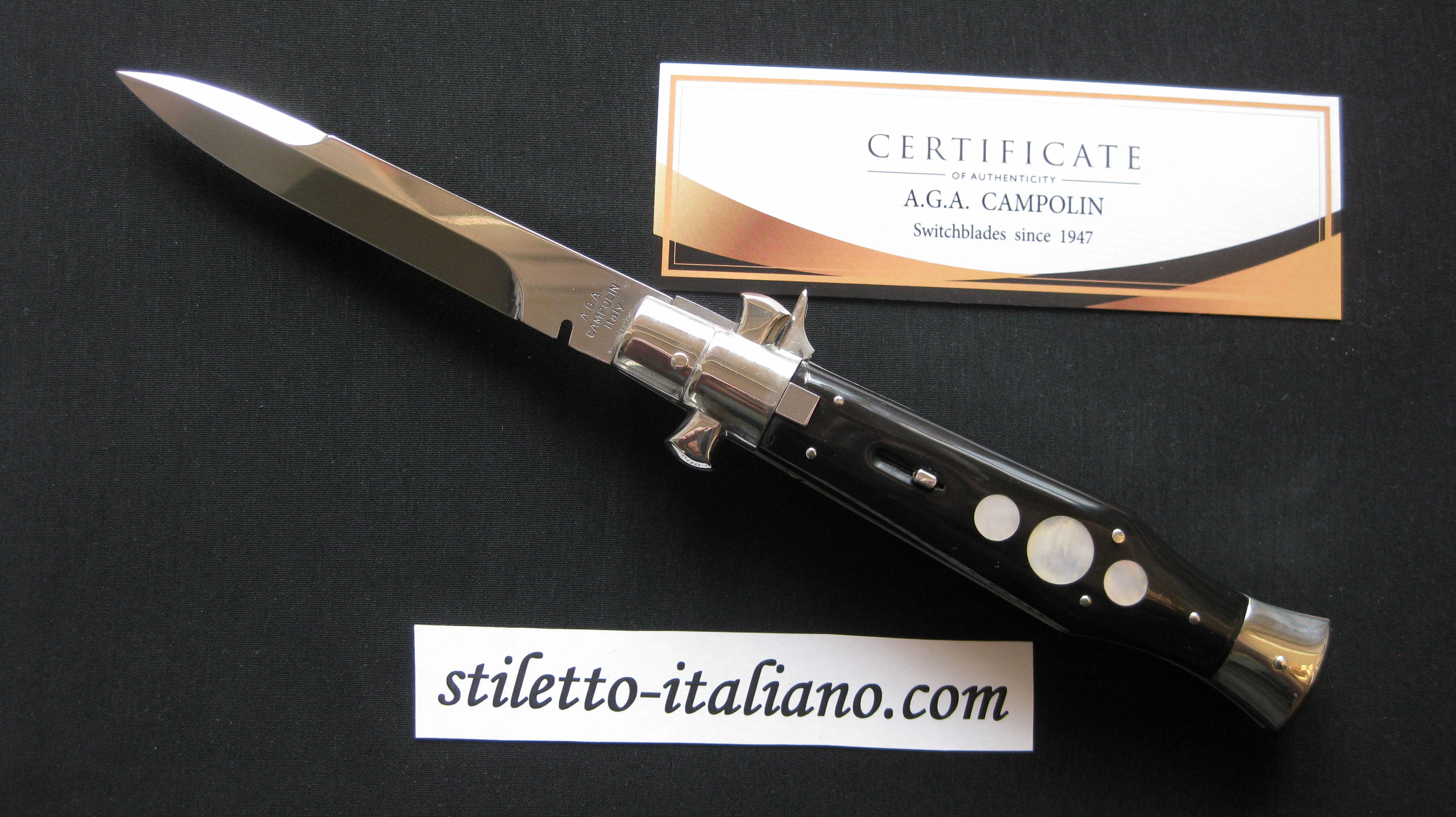 Stiletto 11 Black Widow Buffalo Horn AGA Campolin