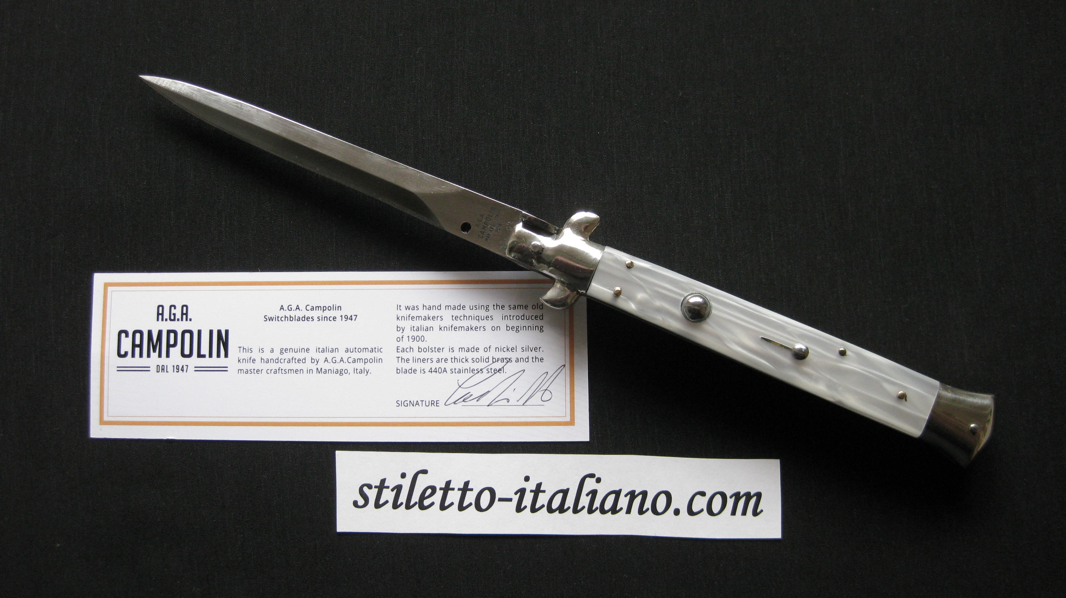 Stiletto 11 Picklock Dagger Imitation Pearl AGA Campolin