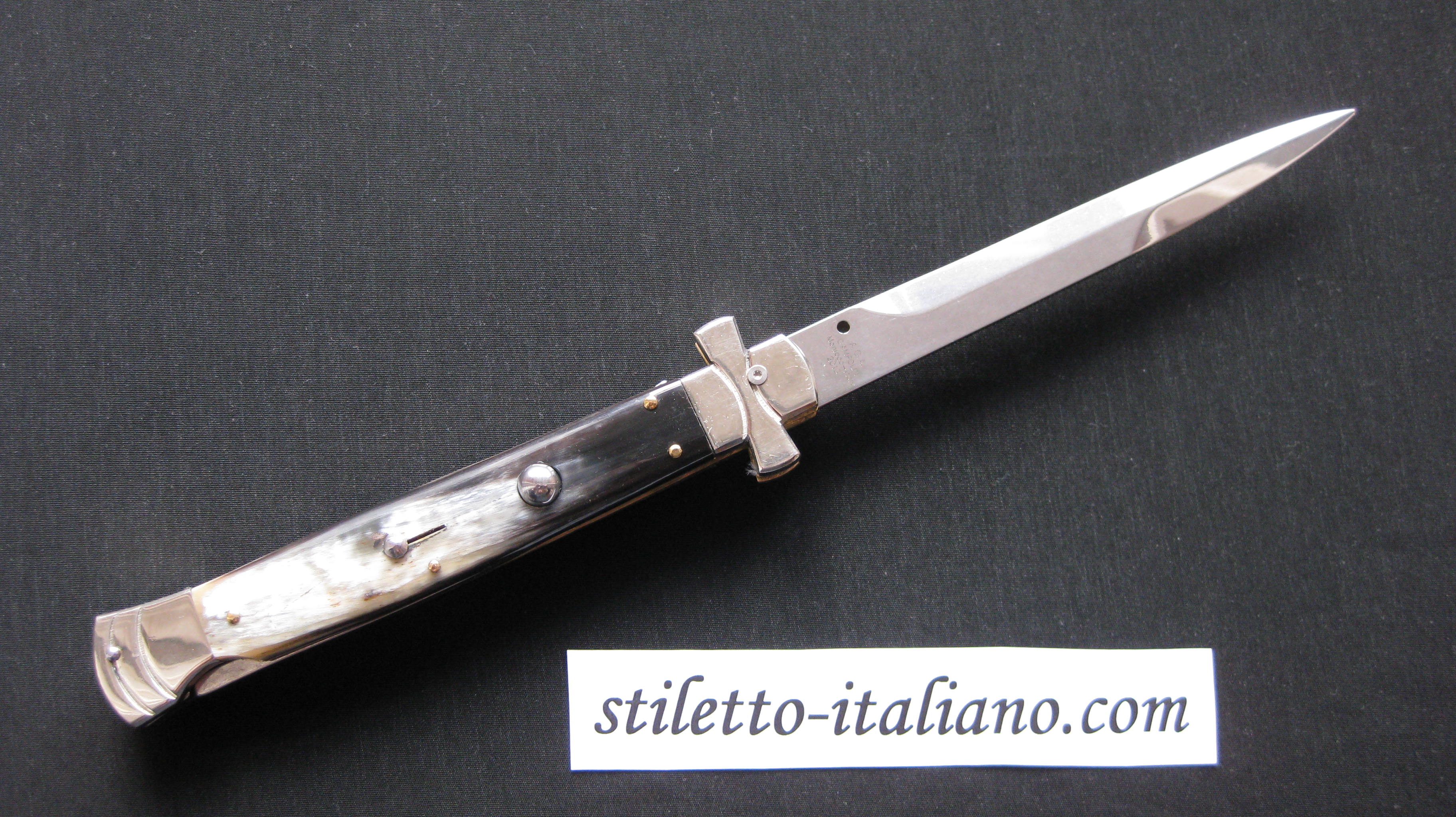 Stiletto 11 Maltese Cross Modified Bayonet Buffalo Horn AGA Campolin