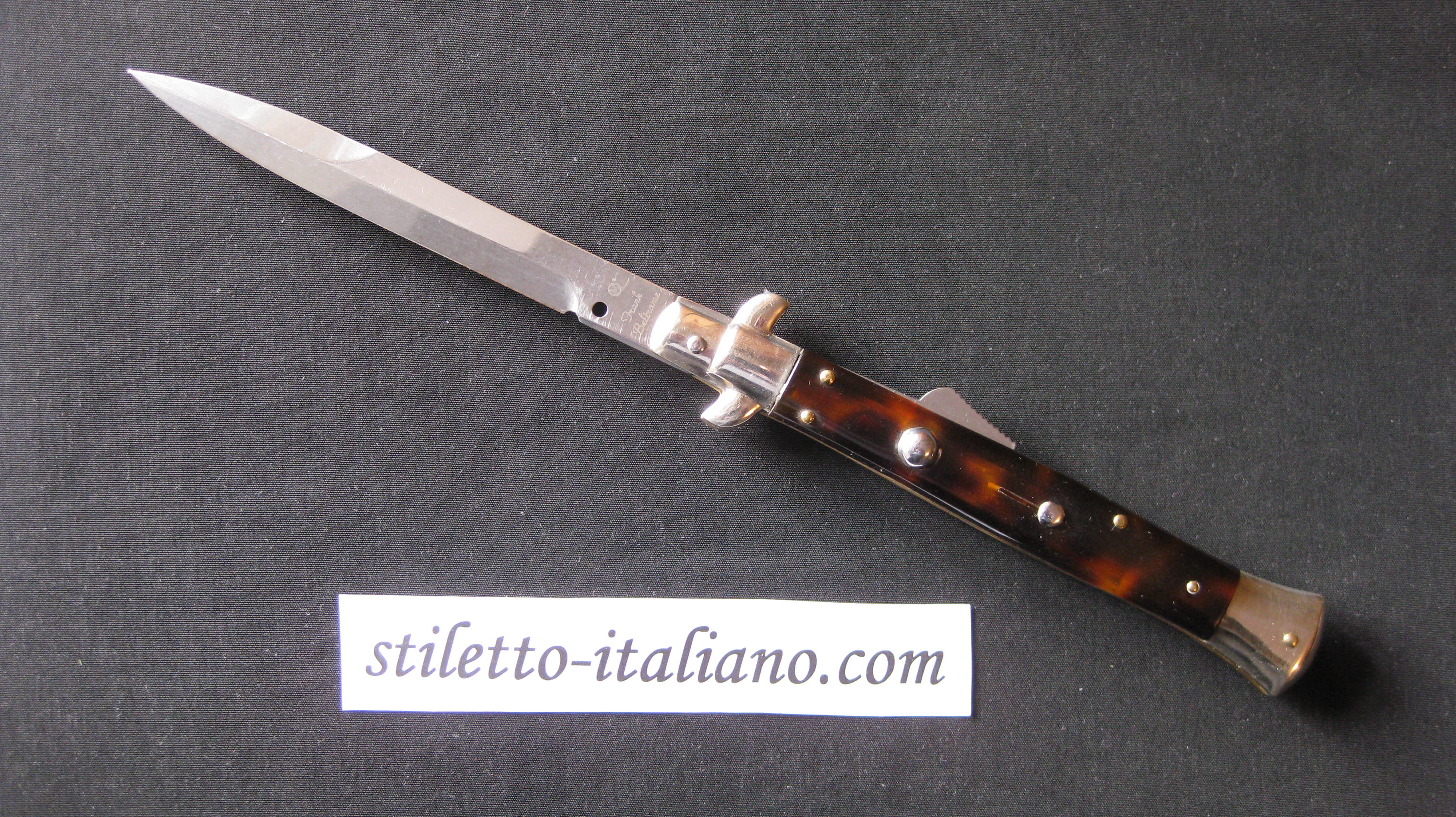 Humpback stiletto 11 Modified bayonet Faux Tortoise shell Frank Beltrame