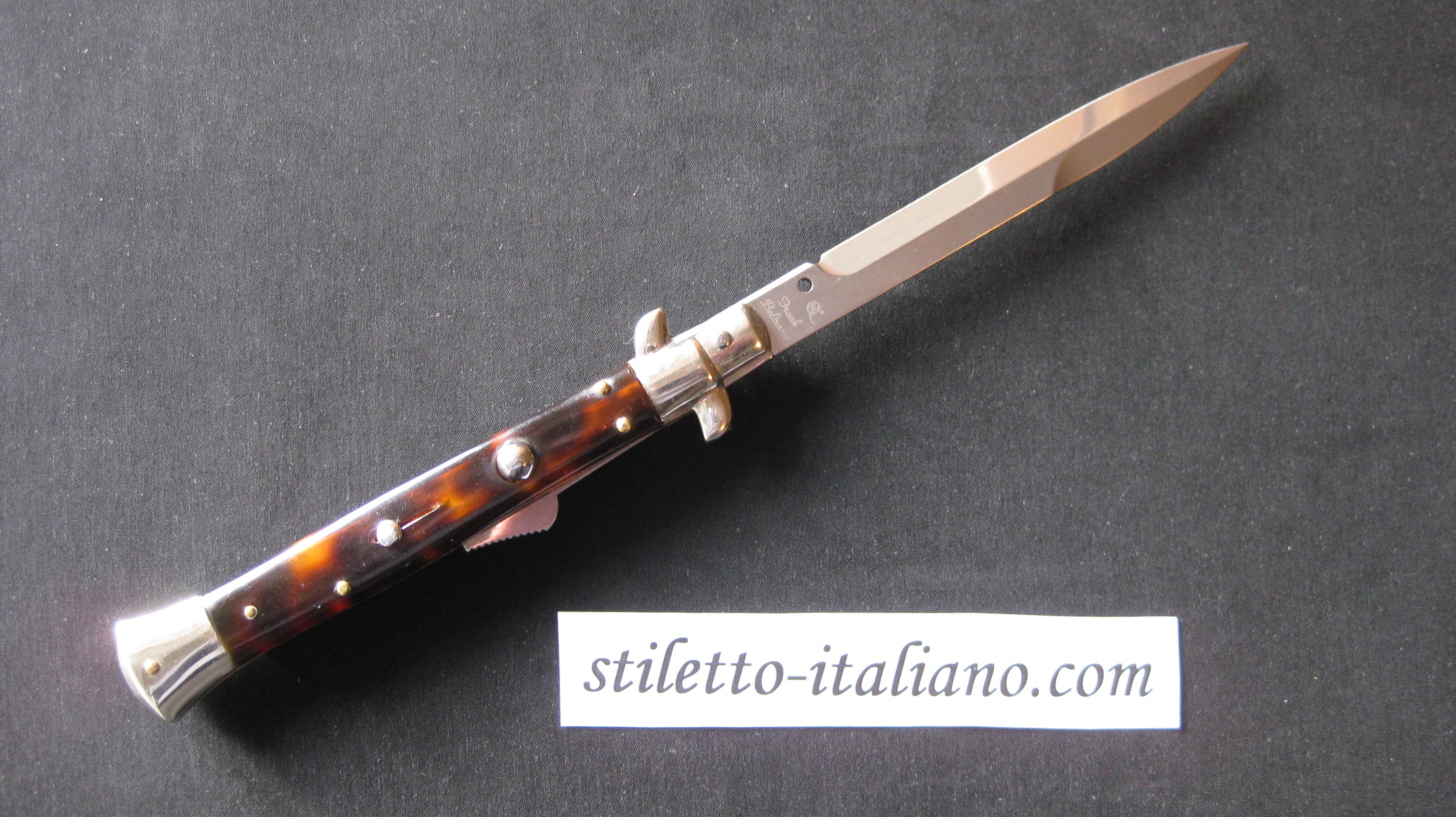 Humpback stiletto 11 Modified bayonet Faux Tortoise shell Frank Beltrame