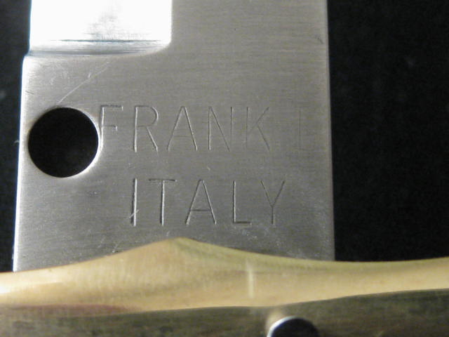 tang stamp FRANK B ITALY