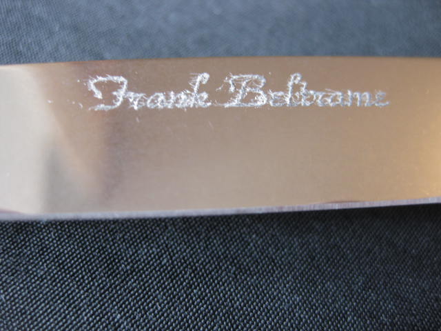 blade etching Frank Beltrame