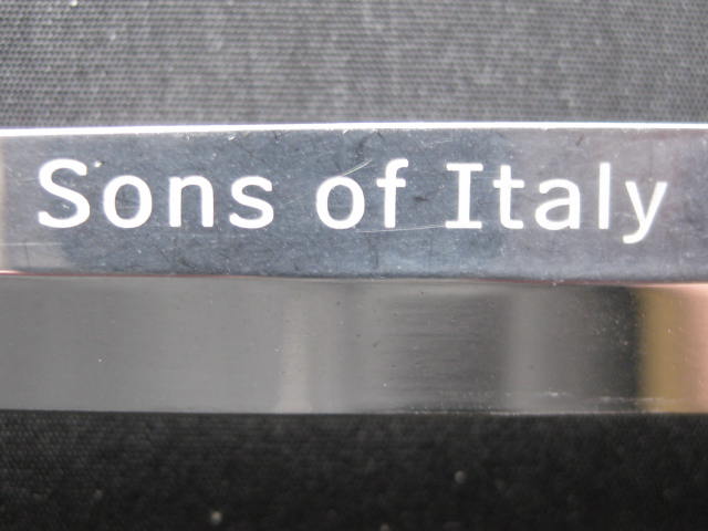 Sons of Italy blade etching Rubens Blades