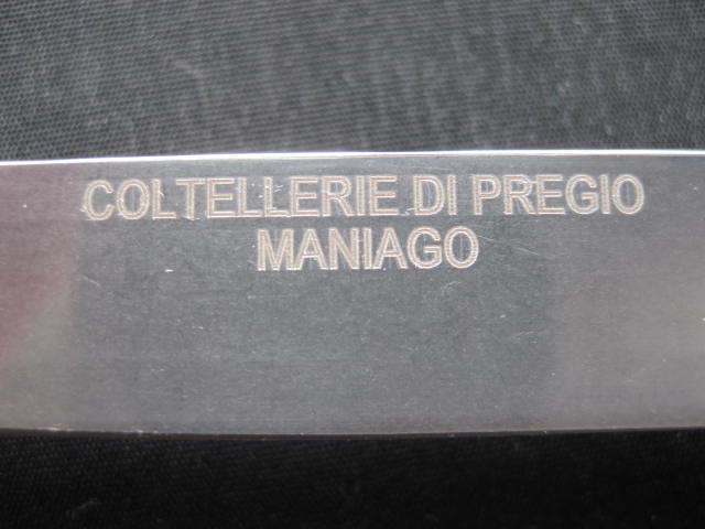 blade etching Coltellerie Di Pregio Maniago