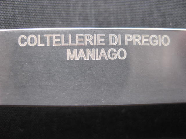 blade etching Coltellerie Di Pregio Maniago