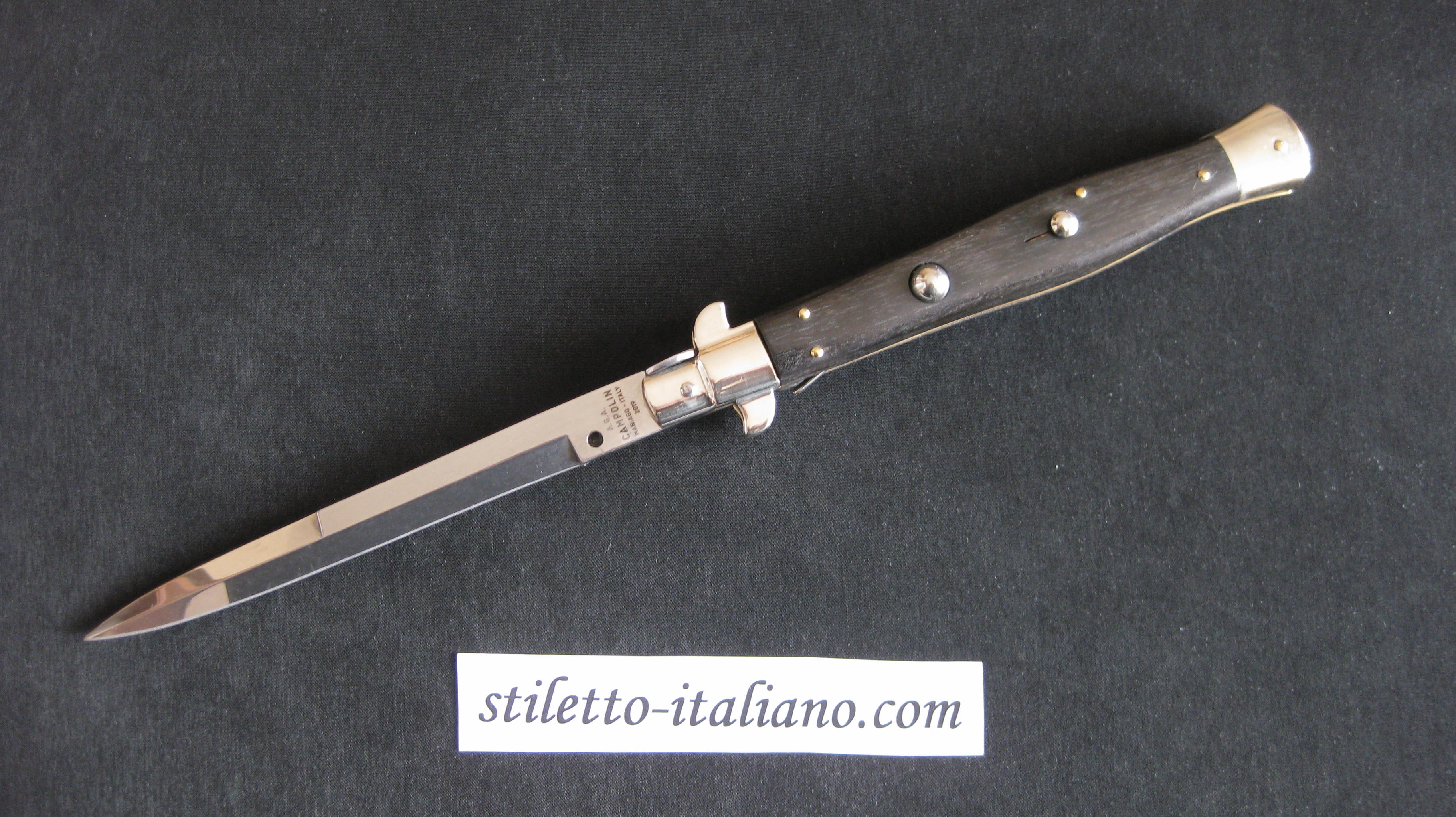 Stiletto 13 Flatguard Picklock Bayonet Ebony wood AGA Campolin