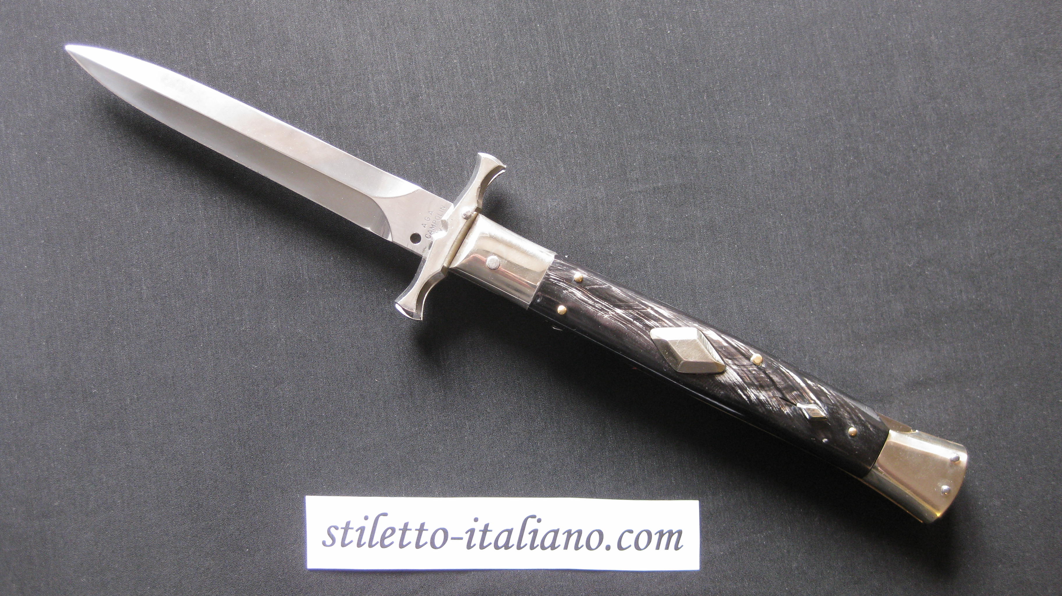 Stiletto 13 Swinguard Batwing Dagger Brazilian horn Diamond AGA Campolin