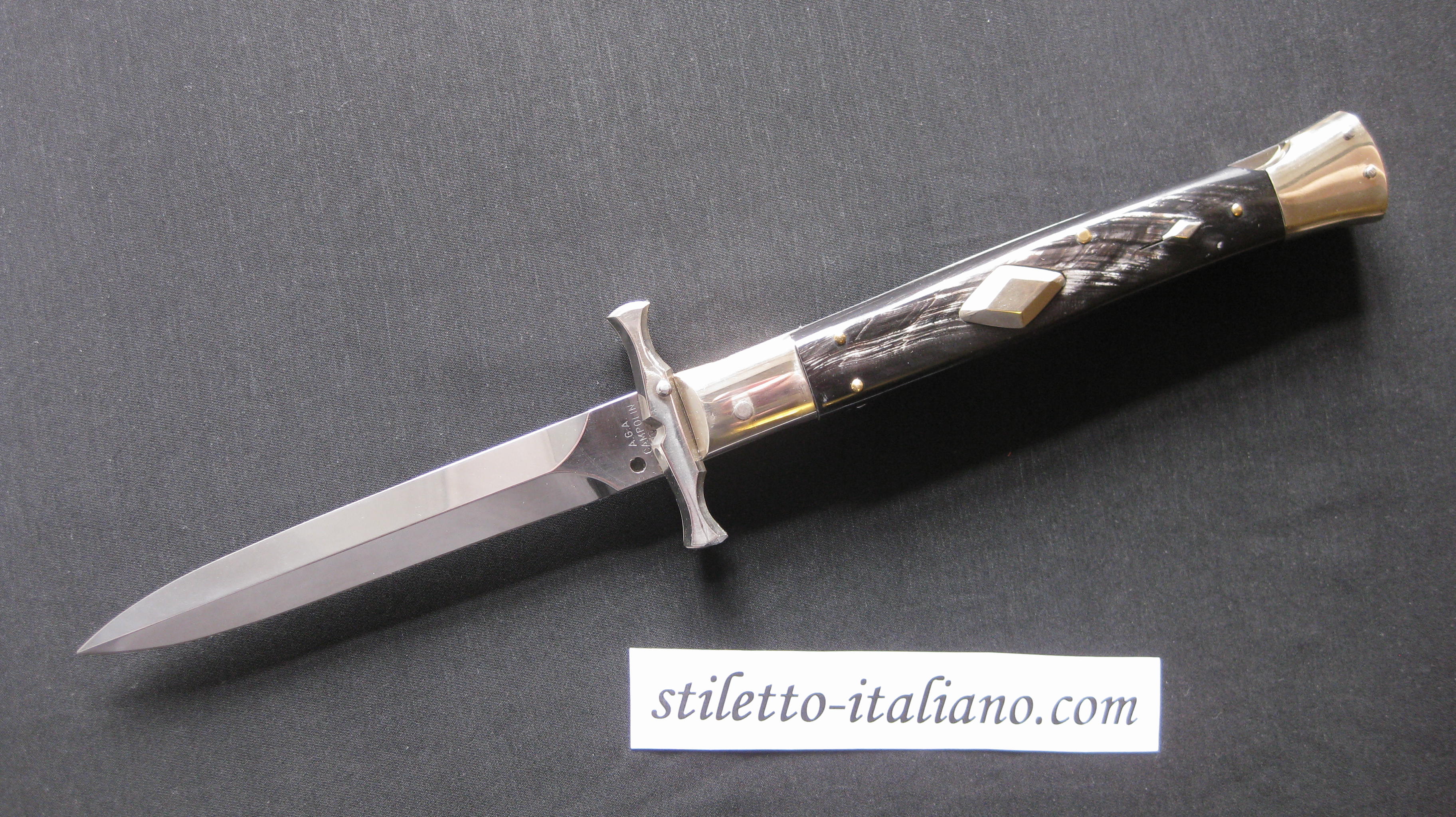 Stiletto 13 Swinguard Batwing Dagger Brazilian horn Diamond AGA Campolin