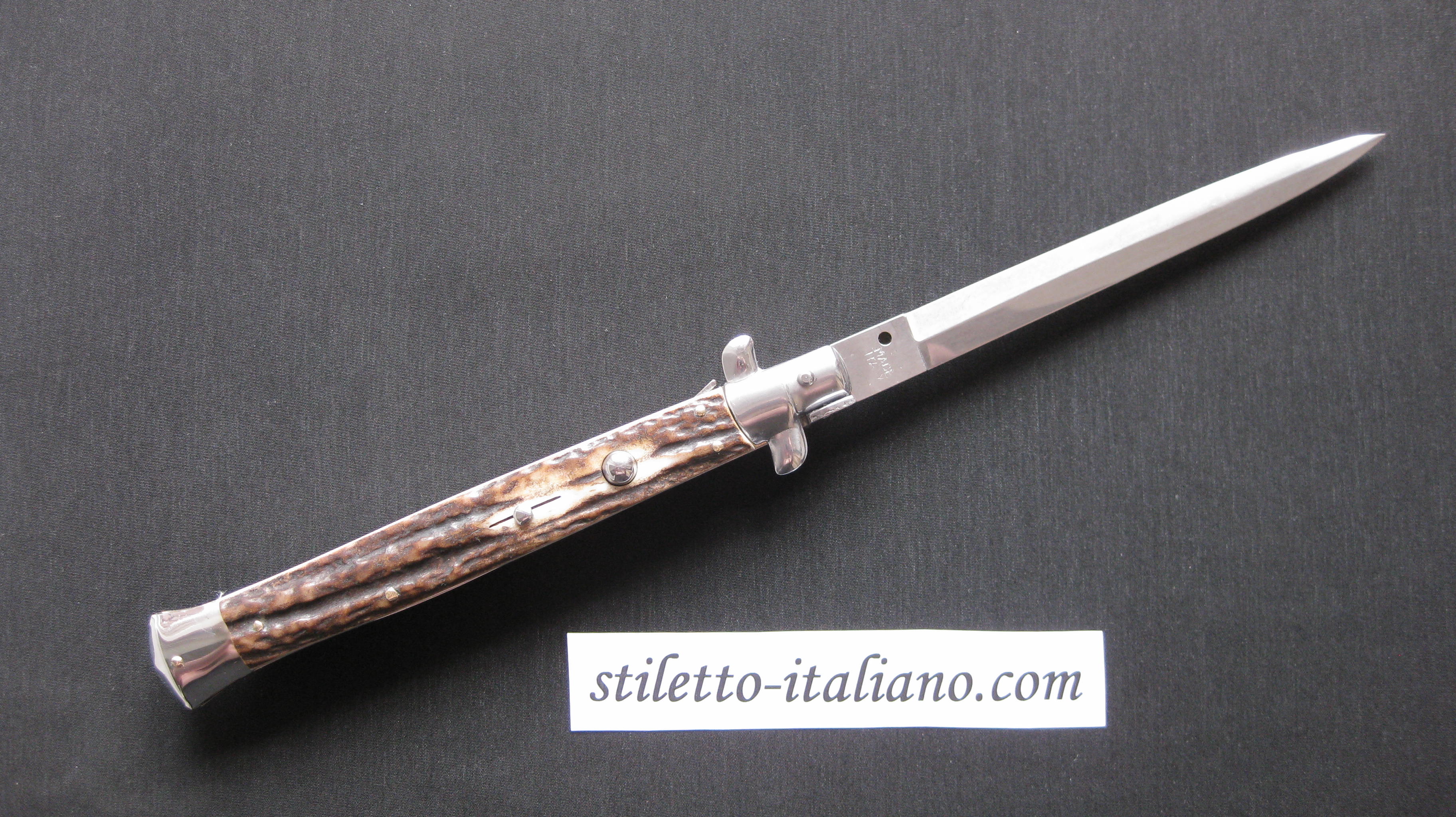 Stiletto 13 Dagger stiletto Stag horn Frank Beltrame