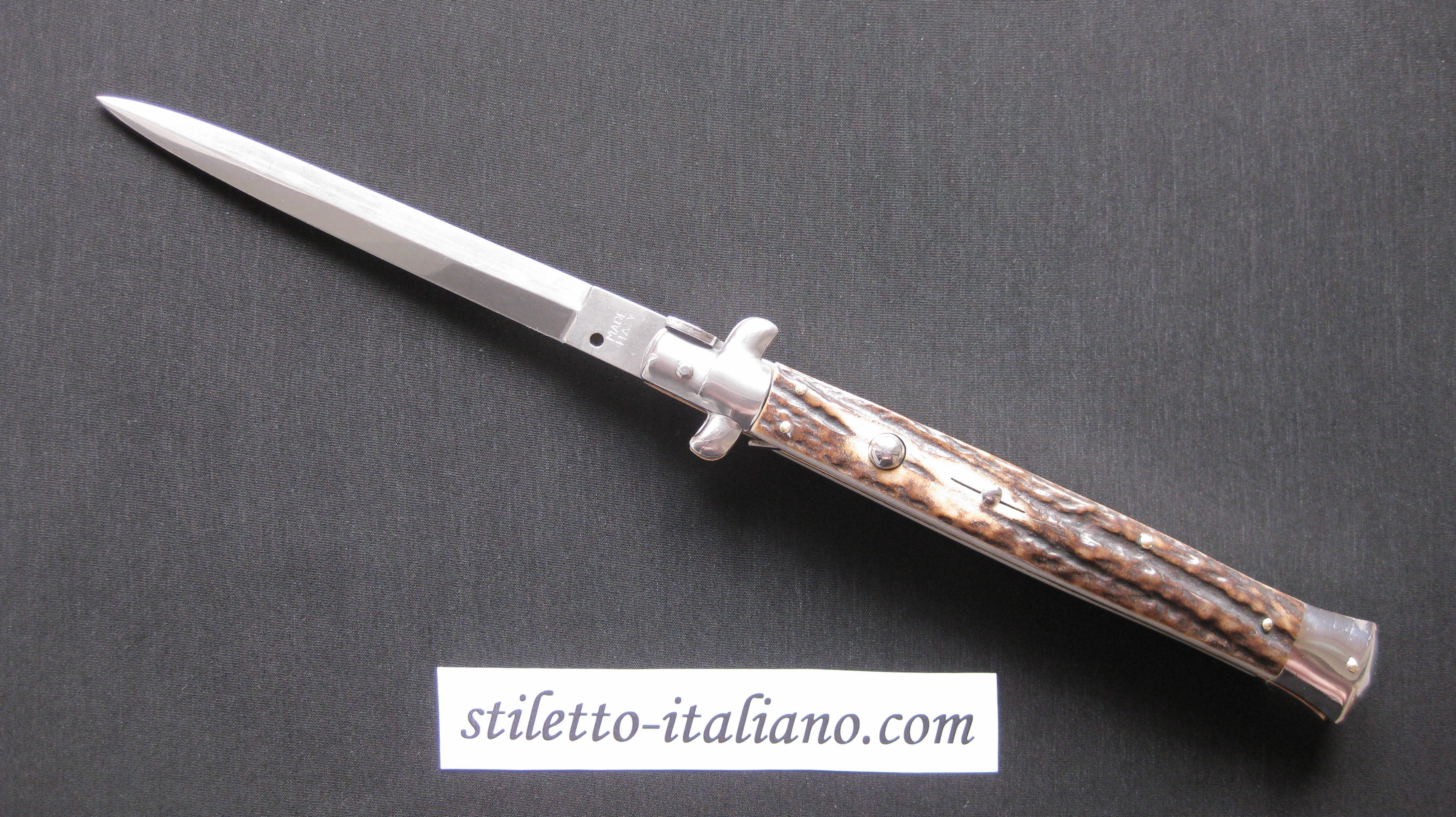 Stiletto 13 Dagger stiletto Stag horn Frank Beltrame