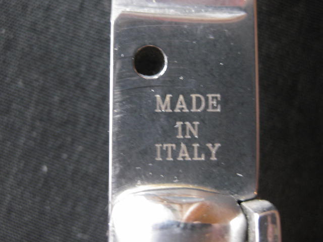 tang stamp MADE IN ITALY