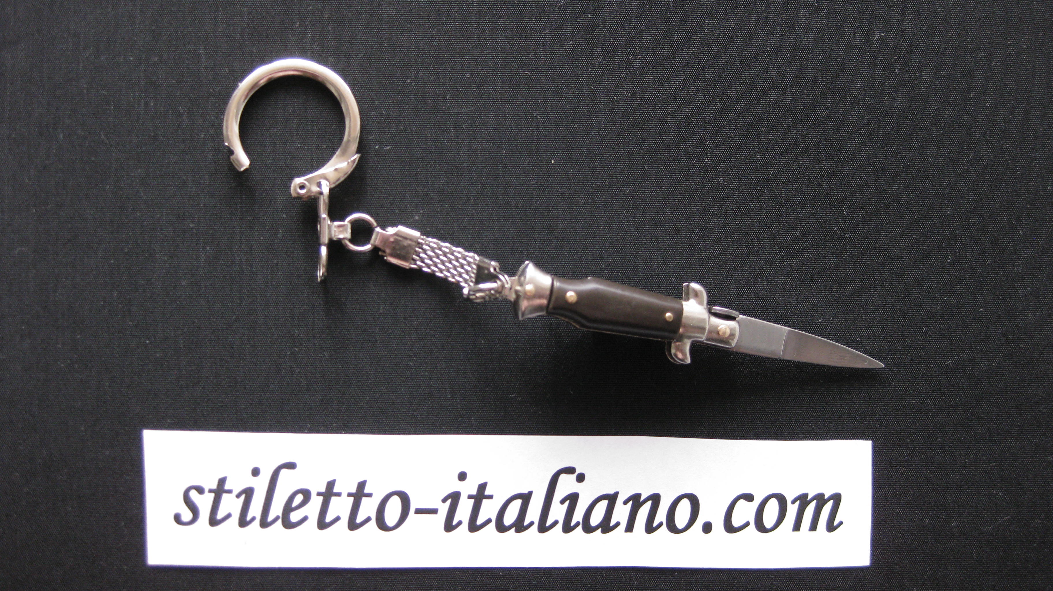 Stiletto 2,75 Keychain Miniature Plain Ebony wood AKC