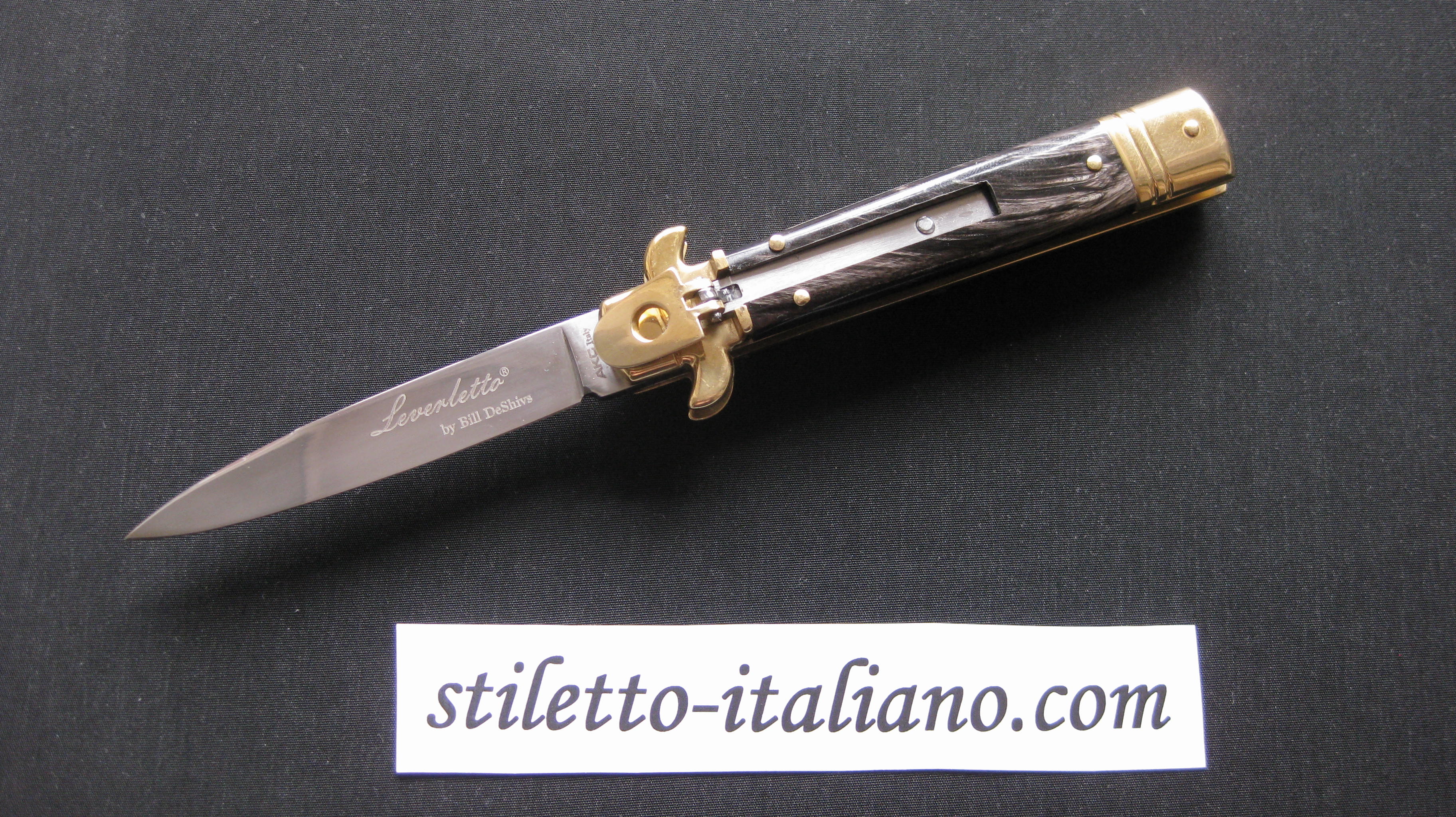 Stiletto 9 Leverletto Swedge Buffalo horn AKC by Bill DeShivs