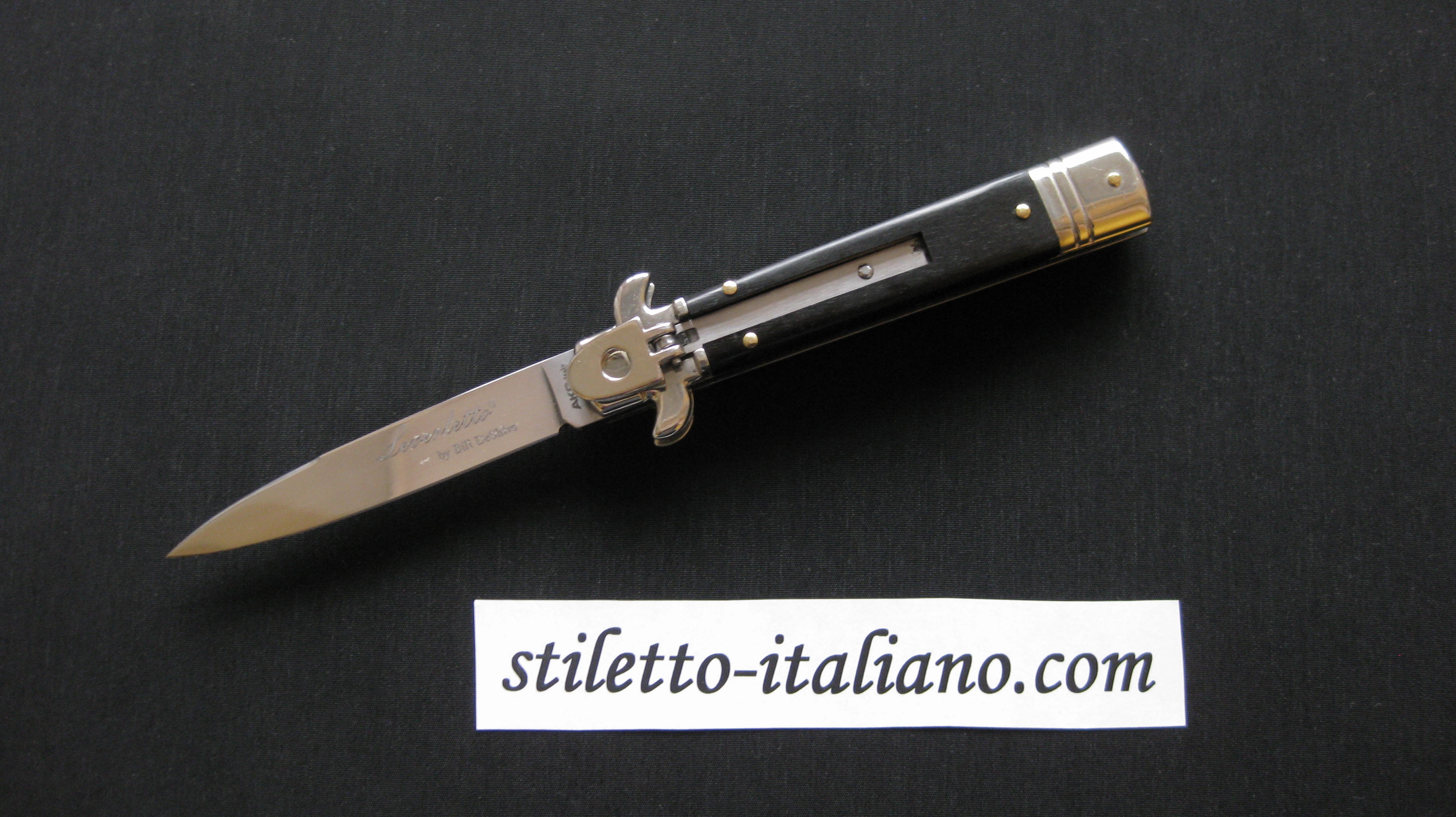 Stiletto 9 Leverletto Swedge Ebony wood AKC by Bill DeShivs