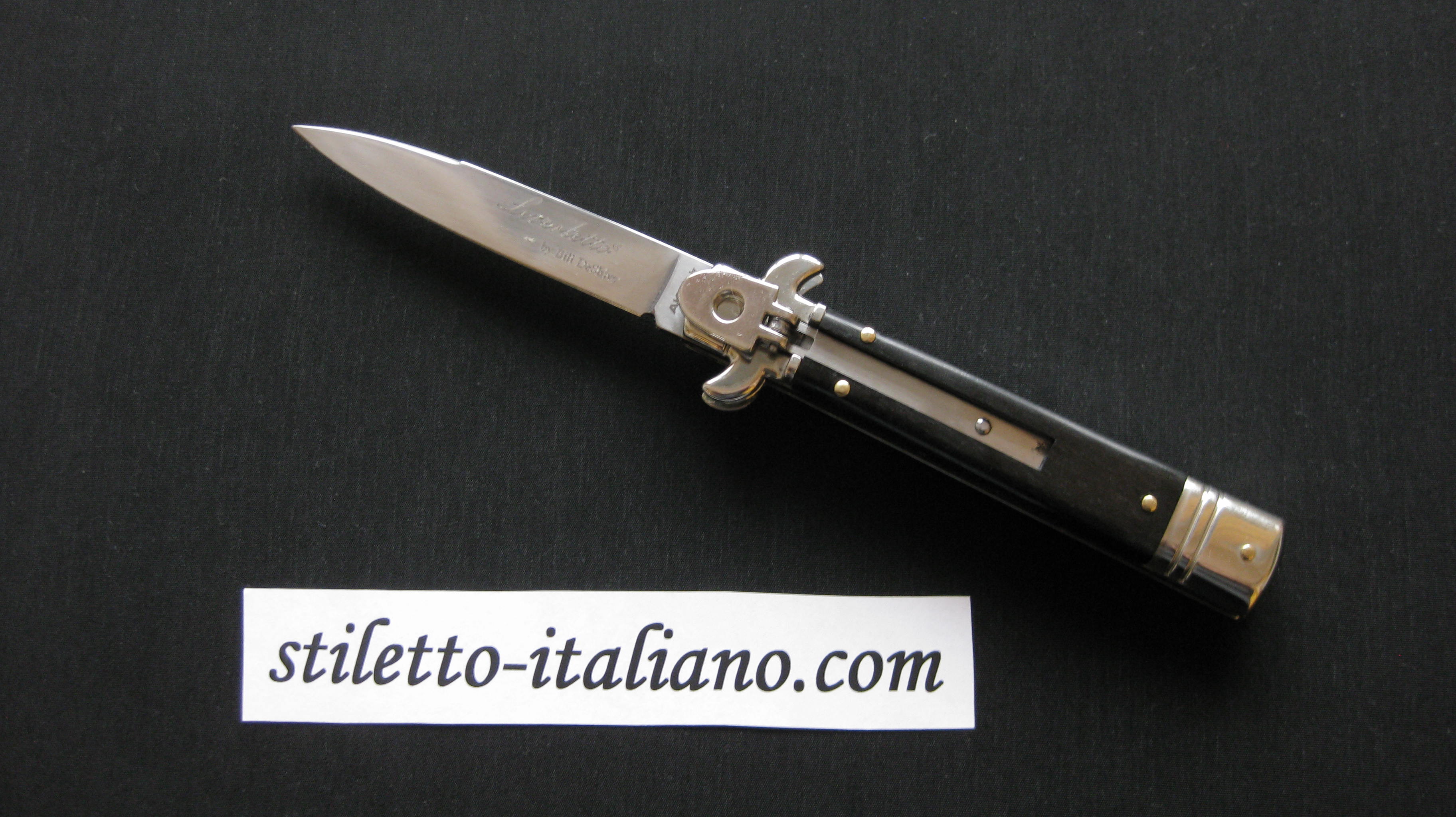 Stiletto 9 Leverletto Swedge Ebony wood AKC by Bill DeShivs