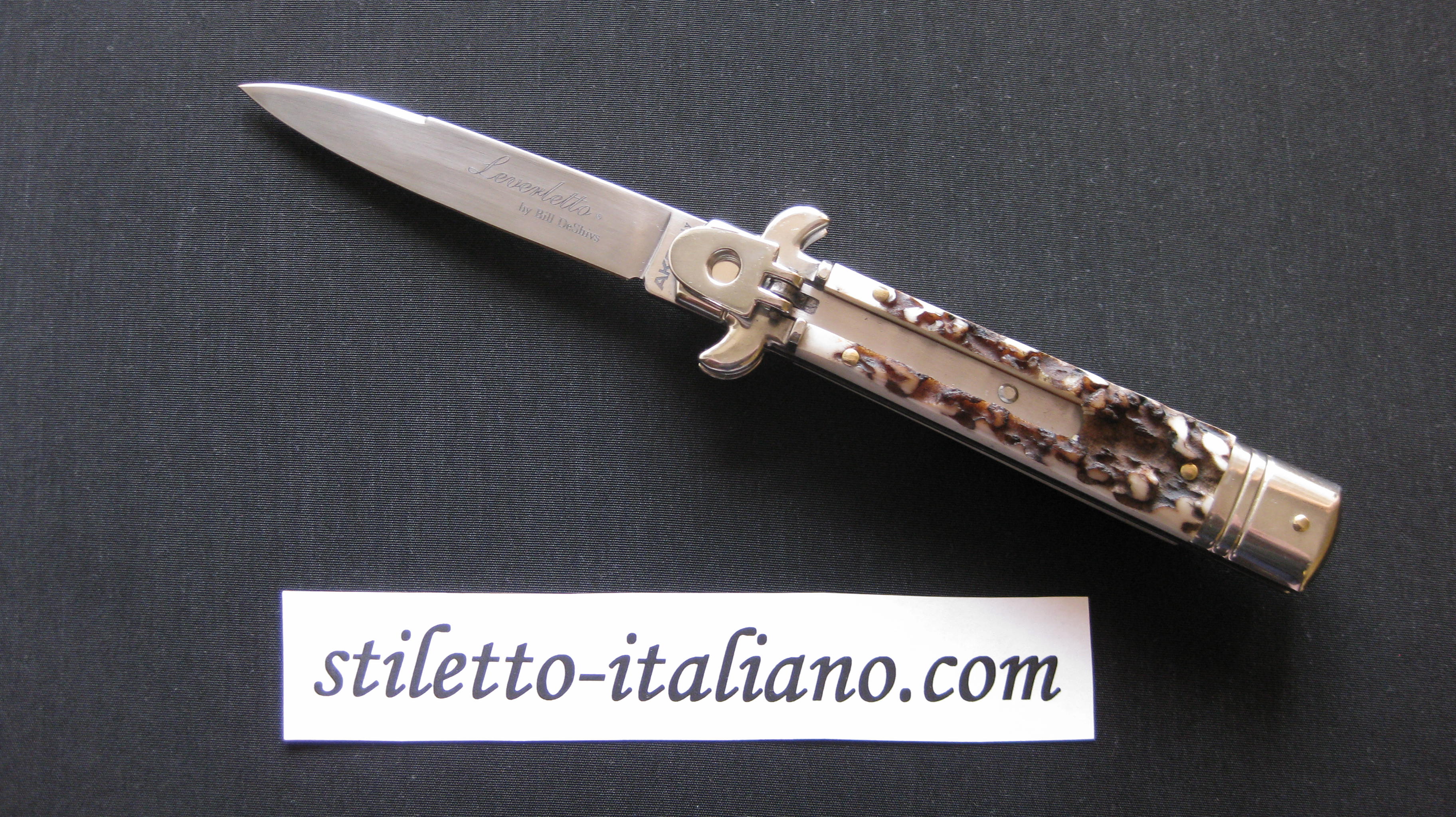 Stiletto 8 Leverletto Swedge Stag horn AKC by Bill DeShivs