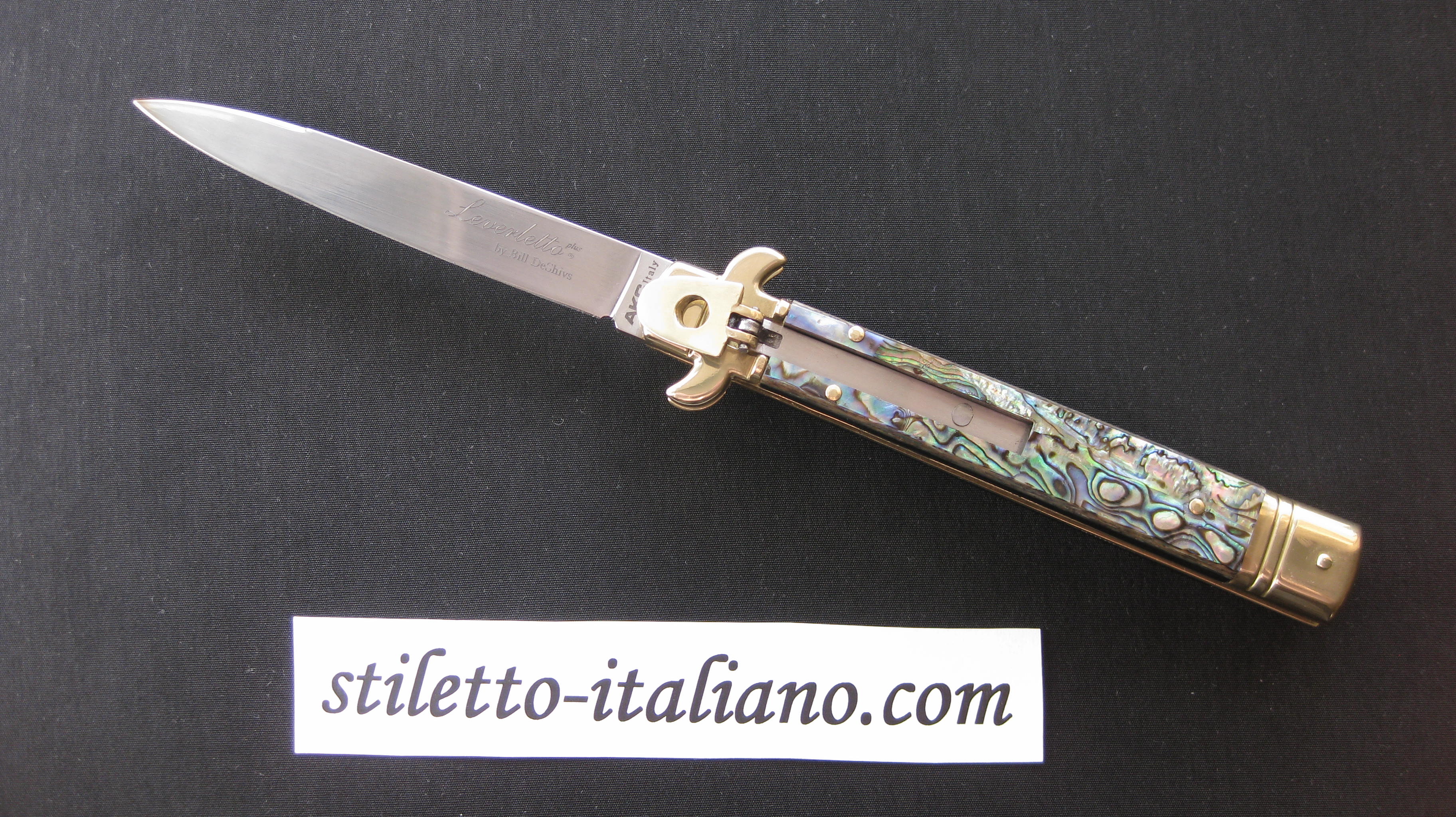 Stiletto 9 Leverletto Swedge Abalone AKC by Bill DeShivs