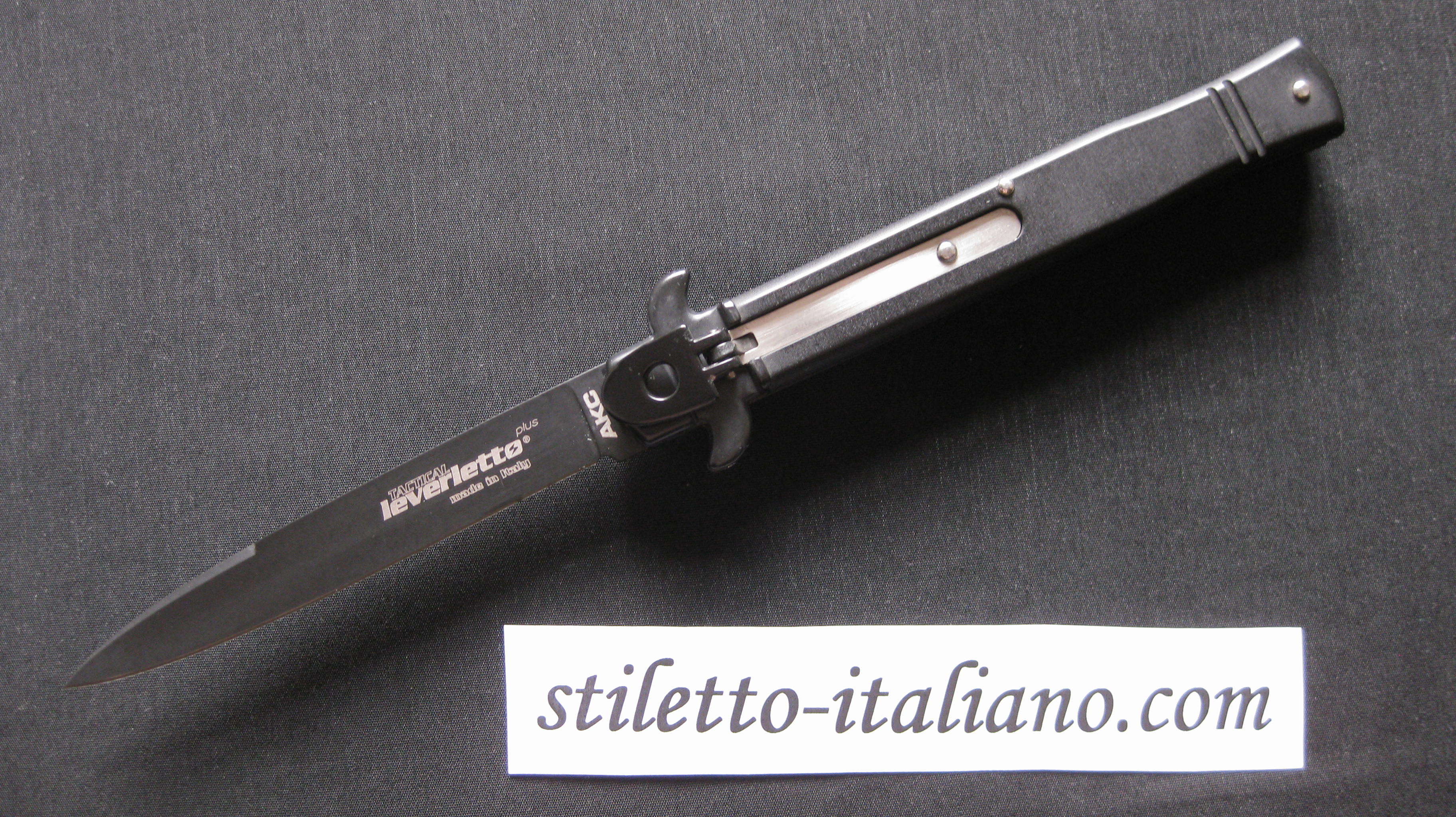 Stiletto 9 Leverletto Tactical Swedge black AKC by Bill DeShivs