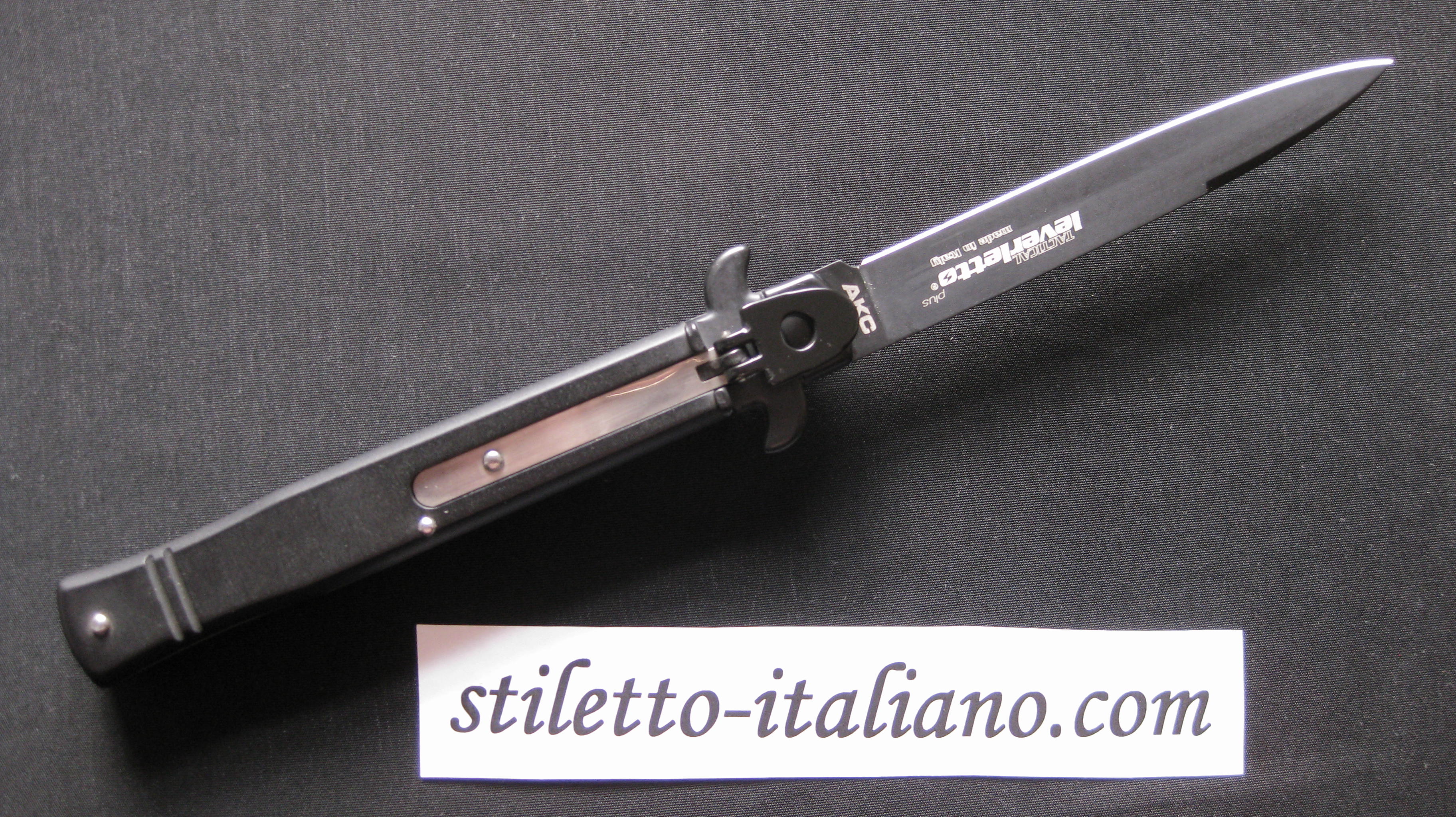 Stiletto 9 Leverletto Tactical Swedge black AKC by Bill DeShivs