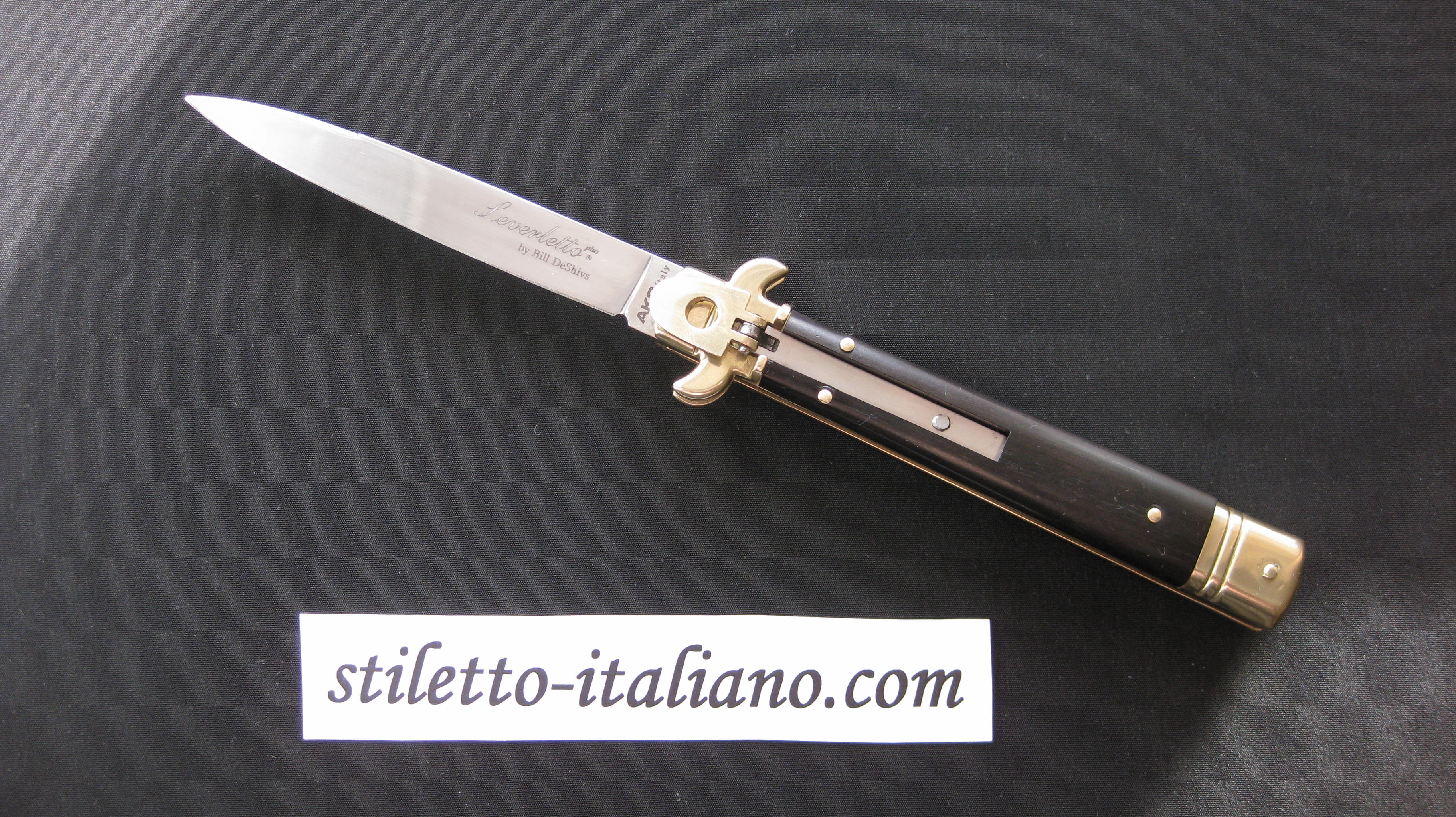 Stiletto 9 Leverletto Swedge Ebony wood AKC by Bill DeShivs