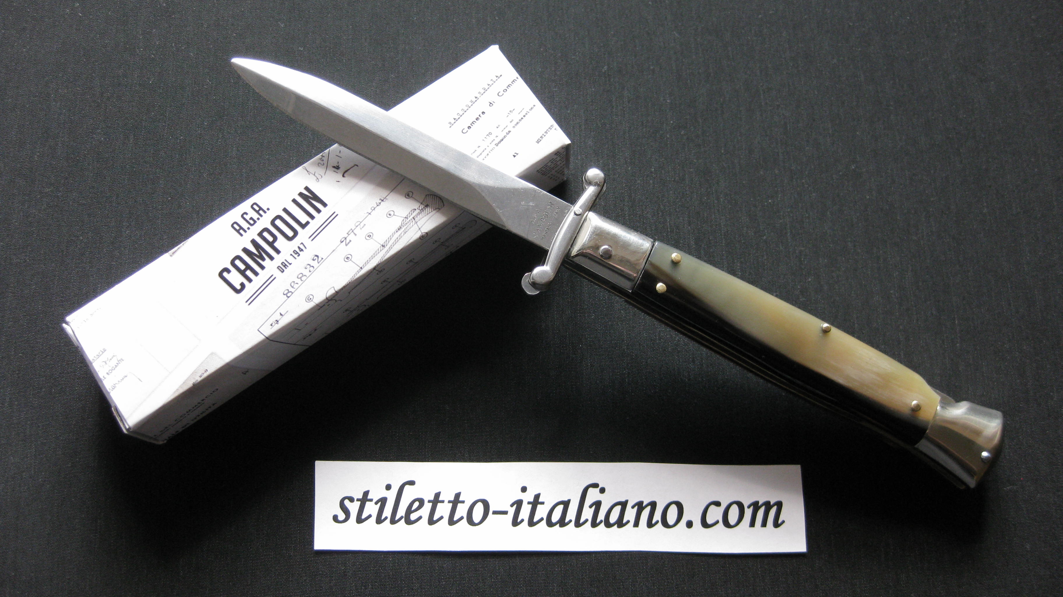 Stiletto 9 Manual Swinguard Dagger Brazilian horn AGA Campolin